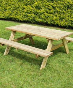 Large Wooden Picnic Table