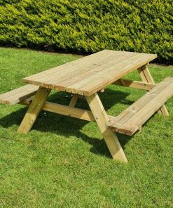 Large Wooden Picnic Table