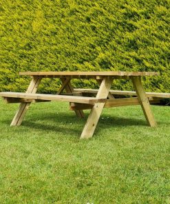 Large Wooden Picnic Table