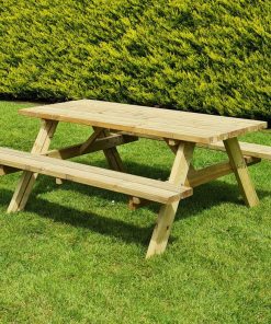 Large Wooden Picnic Table