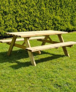 Large Wooden Picnic Table