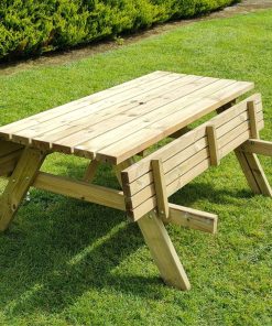 Large Wooden Picnic Table