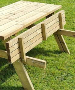Large Wooden Picnic Table