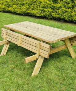 Large Wooden Picnic Table