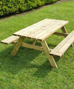 Large Wooden Picnic Table