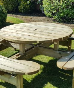 Wooden Round Picnic Table