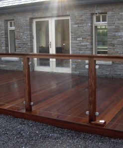 Hardwood Decking with Glass Balustrade