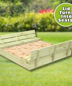 Sunshine Wooden Sandbox With Cover