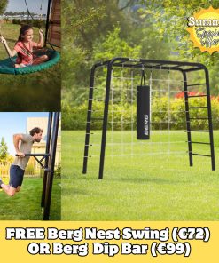 Berg PlayBase Climbing Frame Medium TL (Climbing Net + Boxing Bag)