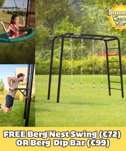 Berg PlayBase Climbing Frame Medium TL (Wooden Seat + Wooden Seat)