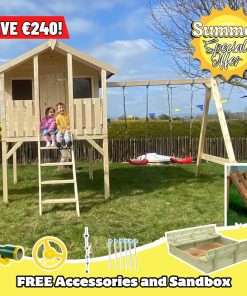 Toby Playhouse with Swing & Climbing Wall