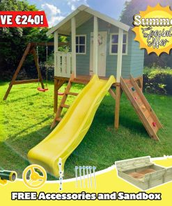 Toby Playhouse with Swing &Slide and Climbing Wall